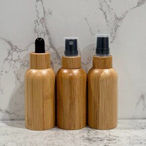 Variety Sets ~ 30mL Amber Glass (Bamboo Wrap) Essential Oil Bottles ~ Set of 3